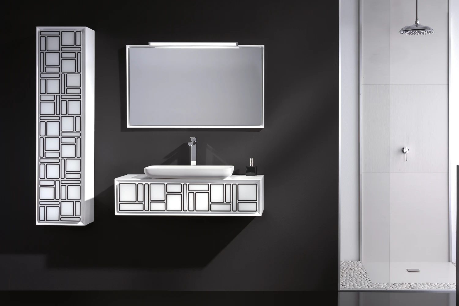 Mueble baño con serigrafía
